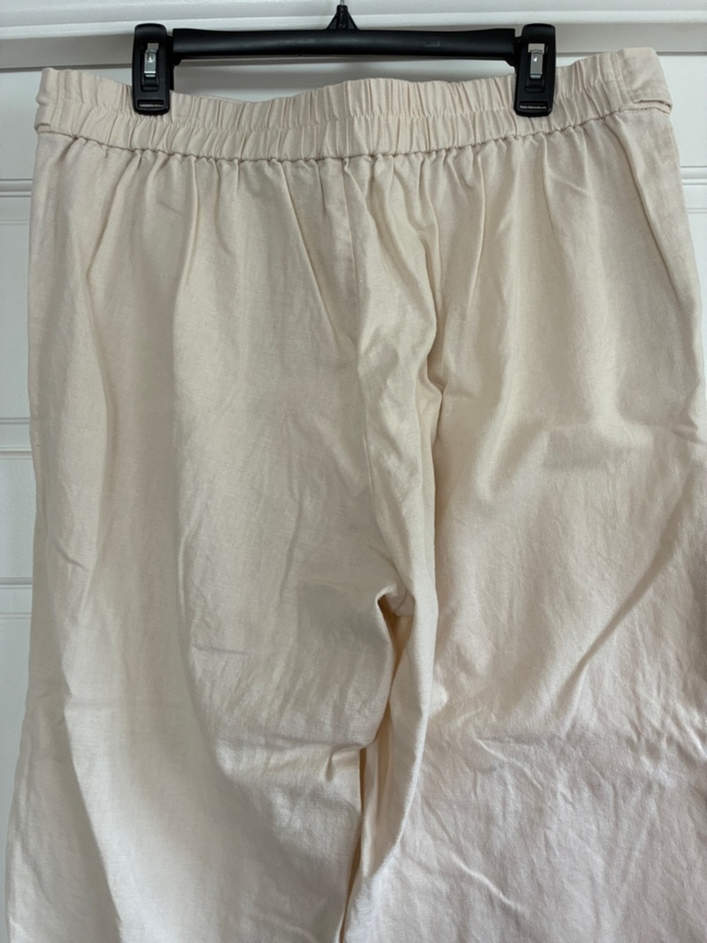 J. Crew Cream Wide-Leg Tie-Waist Pants - Picture 3 of 5